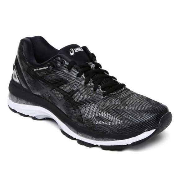 NEW ASICS Gel Nimbus 19 Black Onyx Silver Womens 7 US Medium 38 EUR T750N - Picture 1 of 10